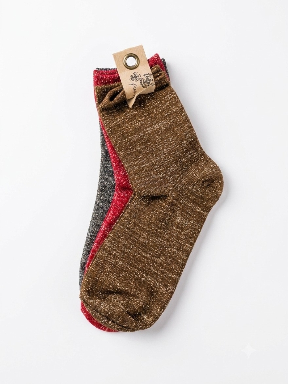 ✏️NWT|  Free People ♡ Womens's 3 Pack Lurex Crew Socks